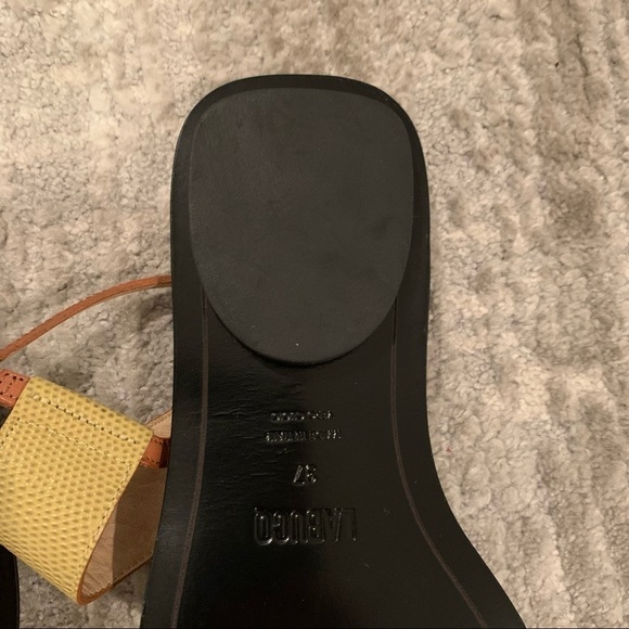 LABUCQ Charlie Lizard Embossed Leather Slingback Sandal - Picture 6 of 9